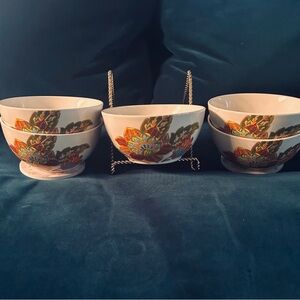 Floral Ceramic Bowls Set